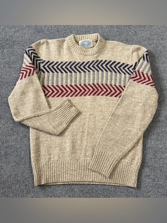 Environmental Clothing Co. Other - Vintage Environmental Clothing Co Wool Sweater USA Chevron Knit Beige Men’s M